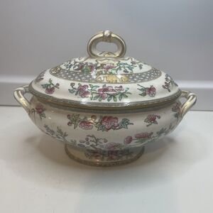 Antique MINTON INDIAN TREE Small Tureen or Sugar Server